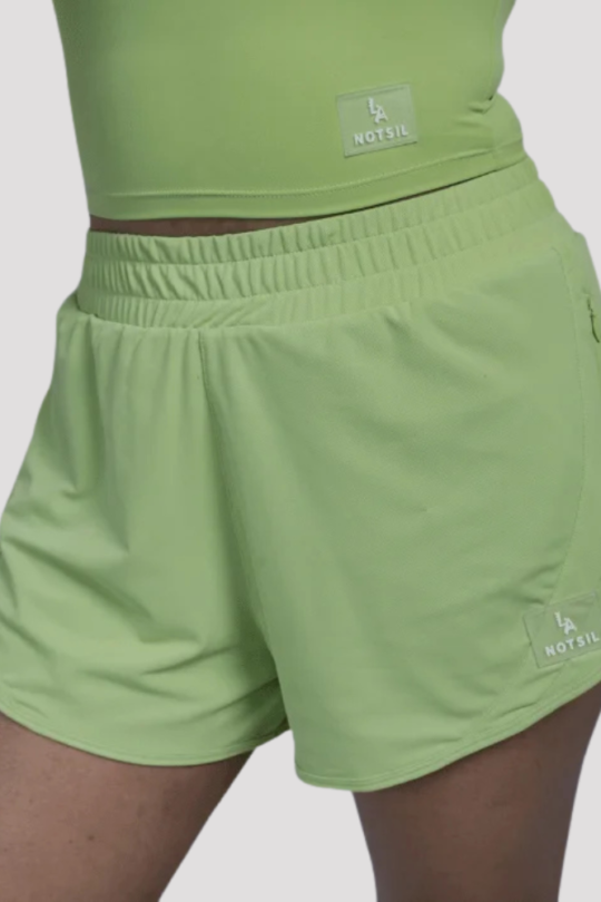 Neon Green Running Shorts